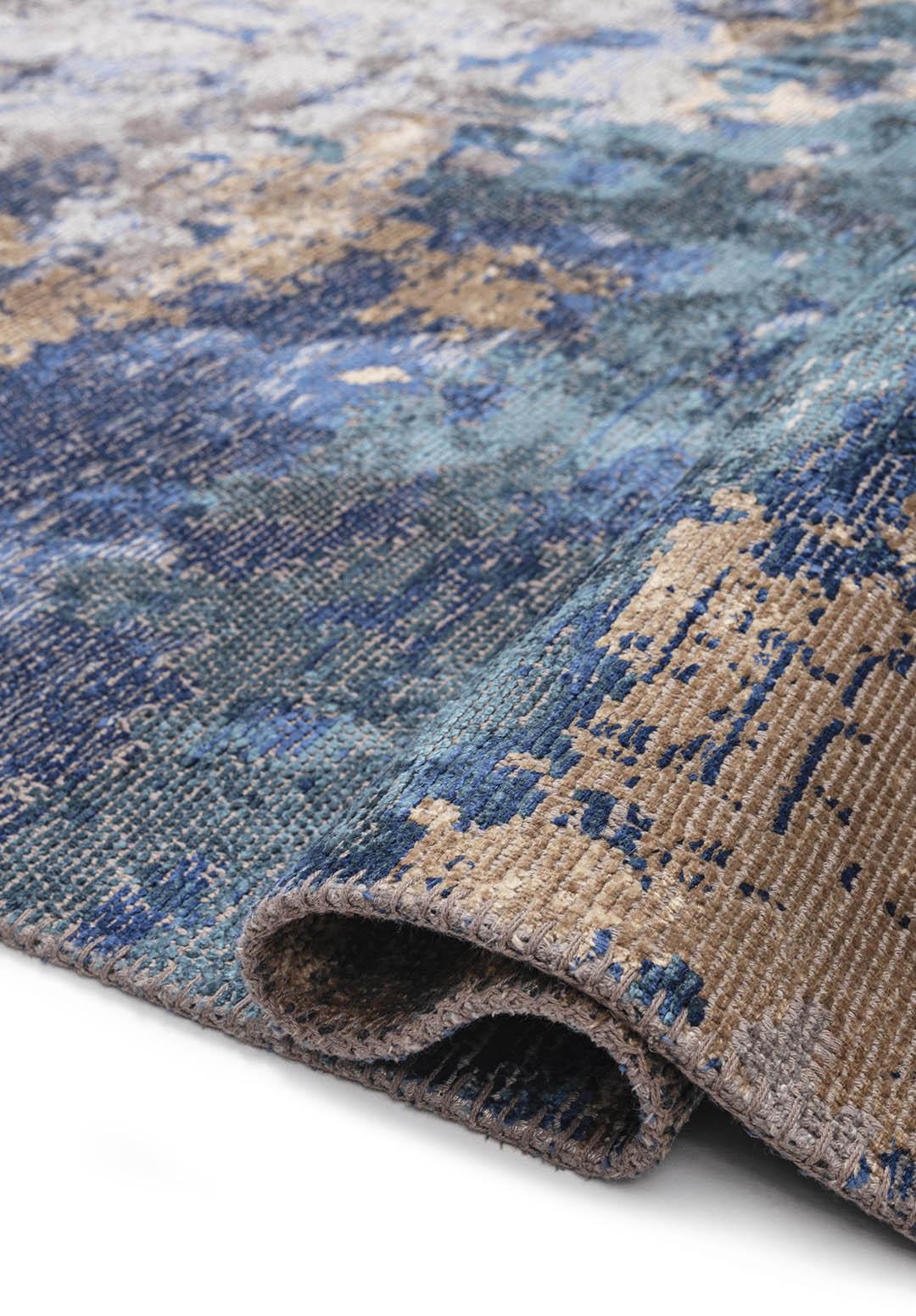 QUASAR GREY - DARK BEIGE - PETROL - NAVY BLUE RUG