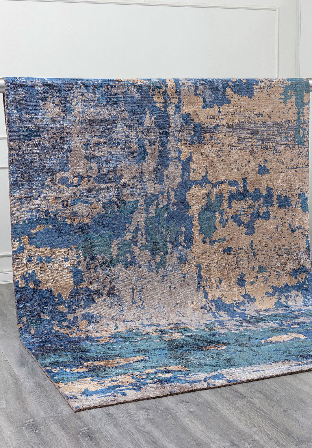 QUASAR GREY - DARK BEIGE - PETROL - NAVY BLUE RUG