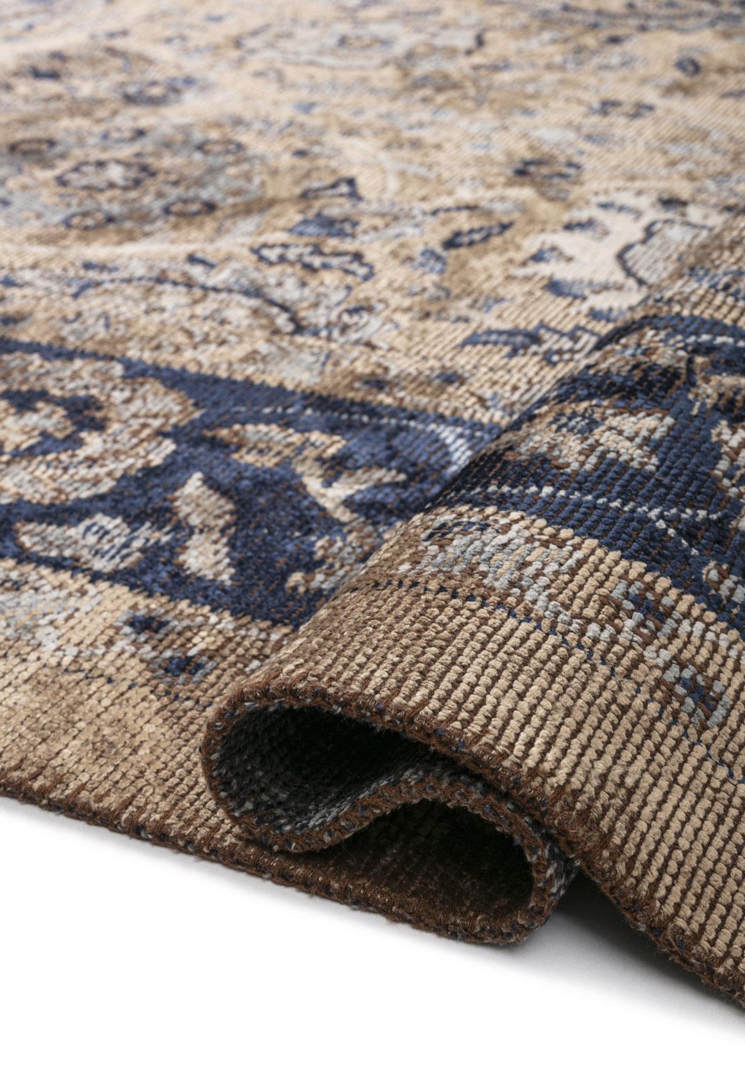 DAHLIA DARK BEIGE - ICE BLUE - BLUE - DARK NAVY RUG