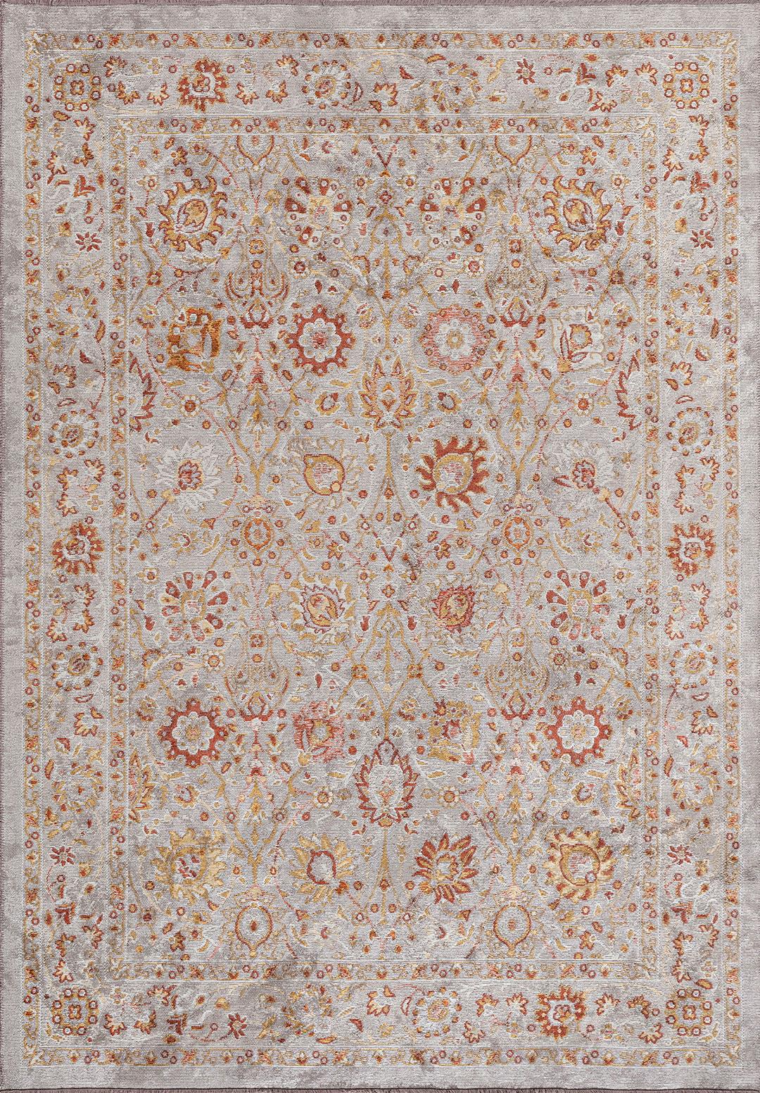 DAHLIA BONE - GOLD - DARK TERRA - LIGHT CREAM RUG