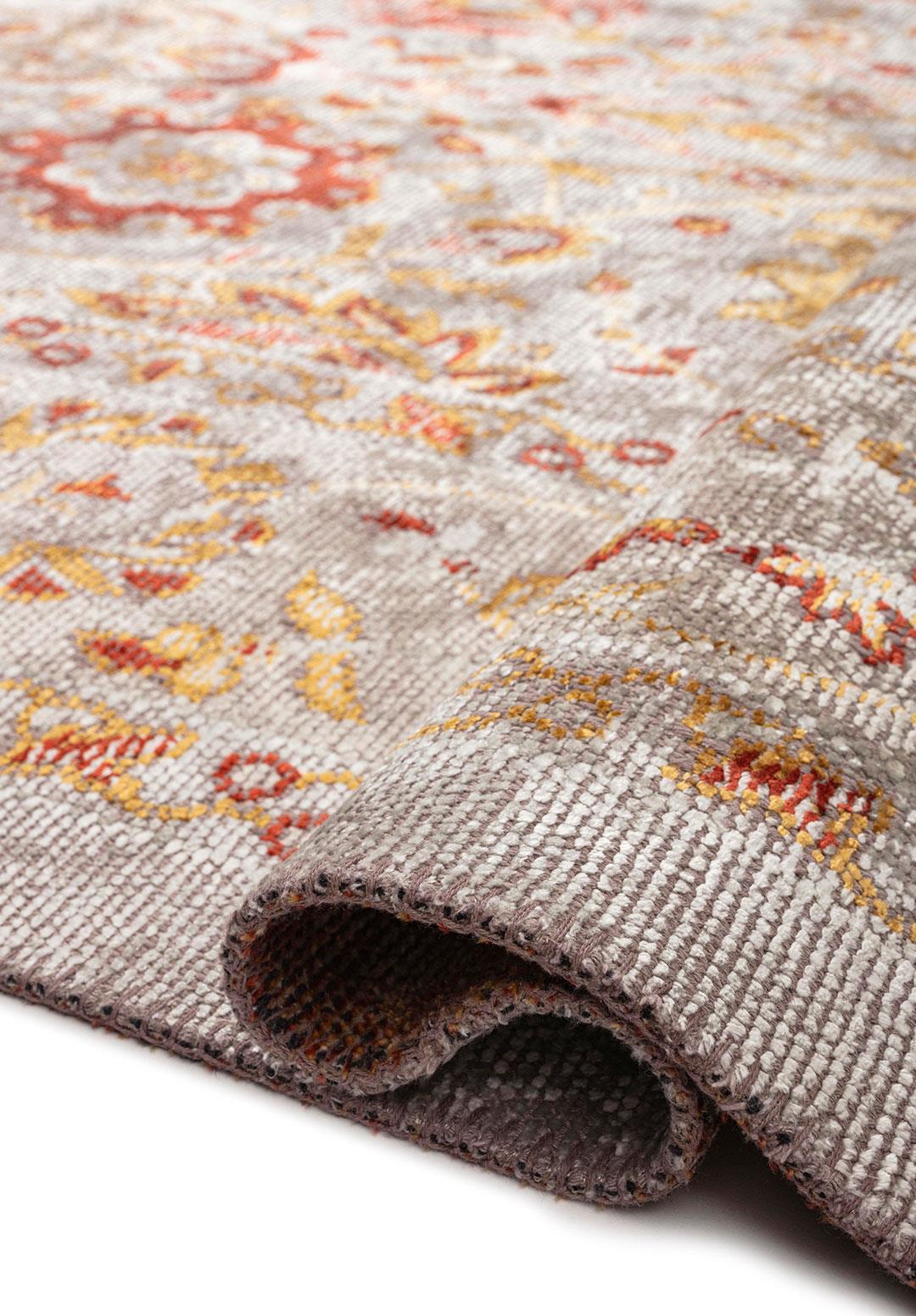 DAHLIA BONE - GOLD - DARK TERRA - LIGHT CREAM RUG