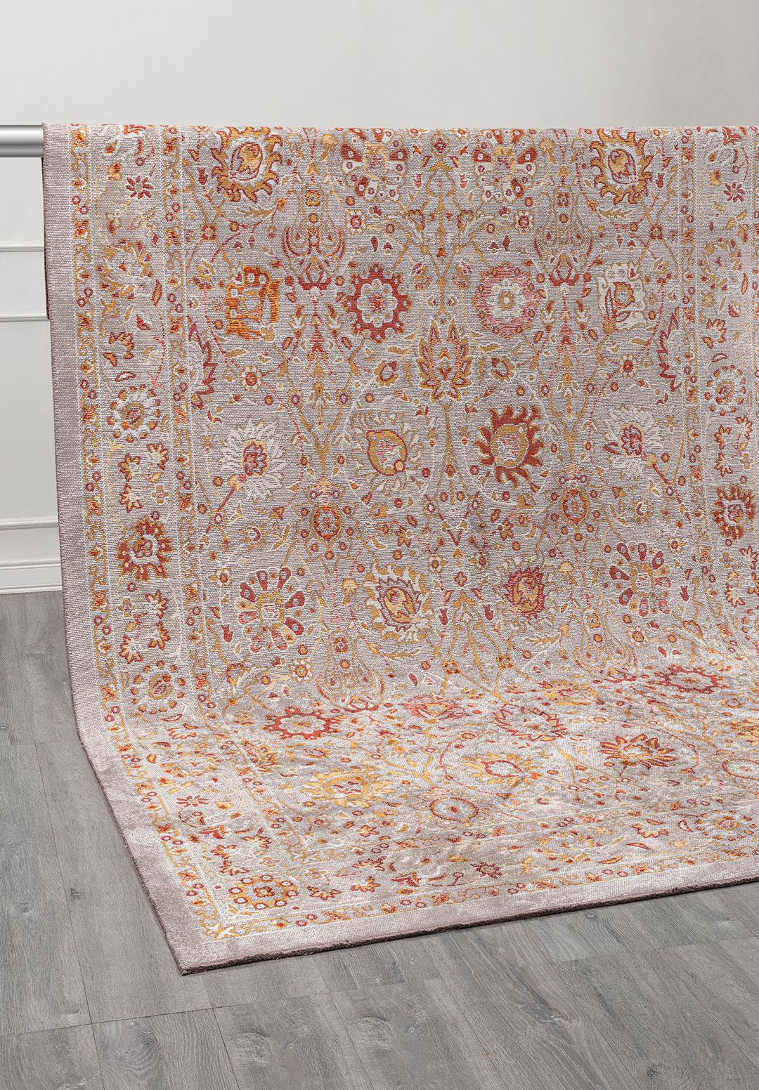 DAHLIA BONE - GOLD - DARK TERRA - LIGHT CREAM RUG