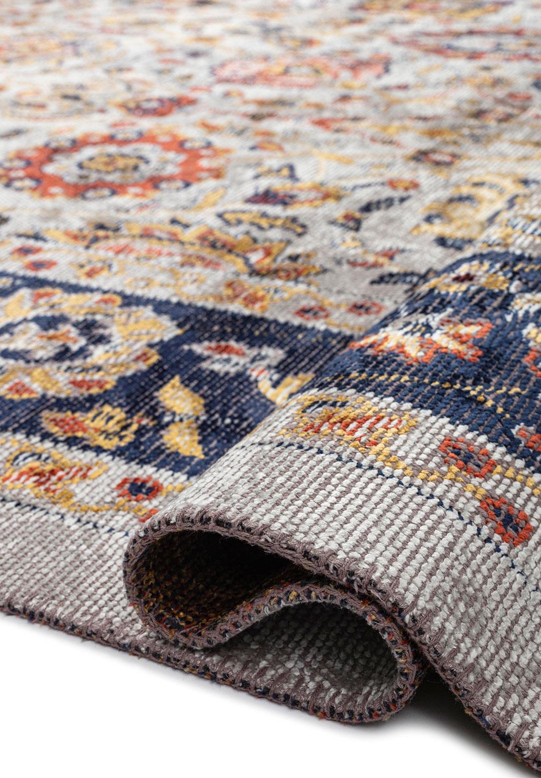 DAHLIA BONE - GOLD - DARK TERRA - DARK NAVY RUG