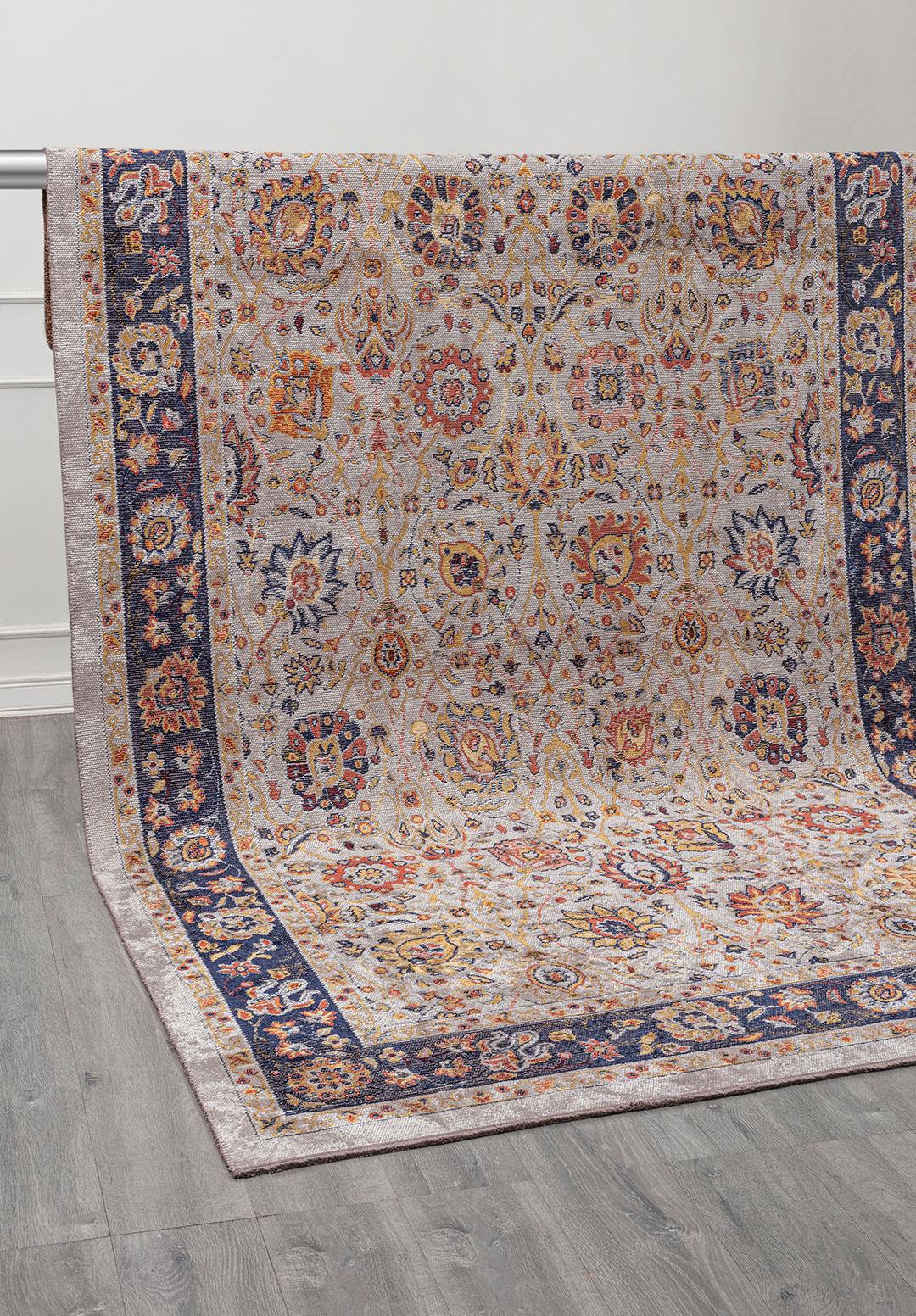 DAHLIA BONE - GOLD - DARK TERRA - DARK NAVY RUG