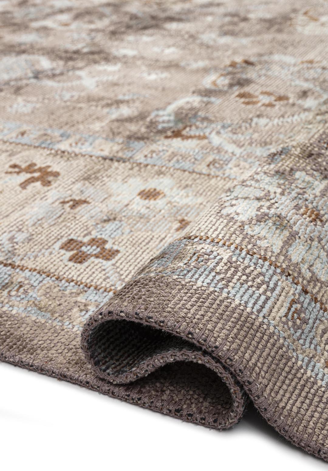 EPHESUS CREAM - ICE BLUE - NOUGAT - CACAO RUG