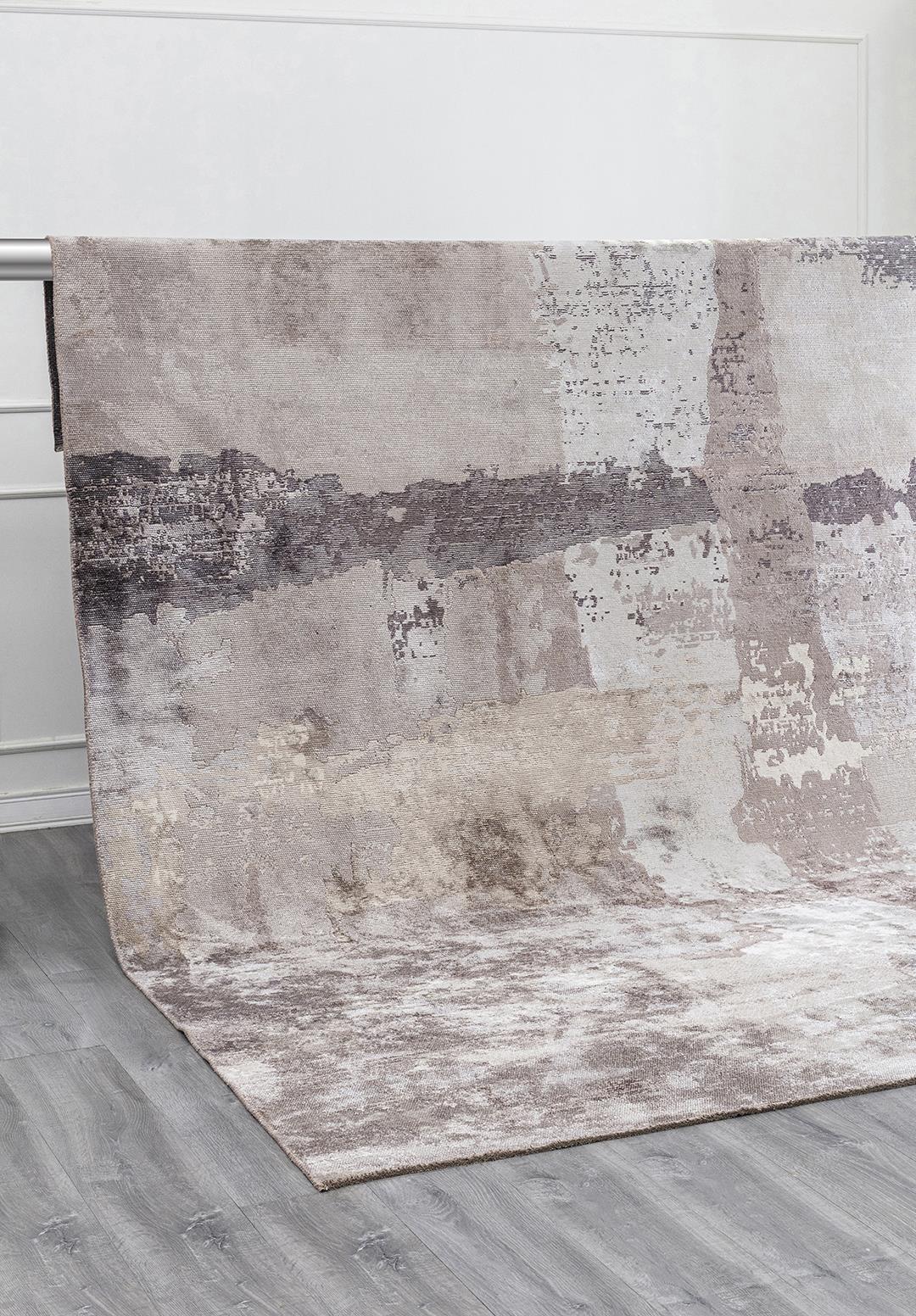 LUSH DARK GREY - LIGHT GREY - CHARCOAL - GREY - BEIGE - LIGHT CREAM RUG