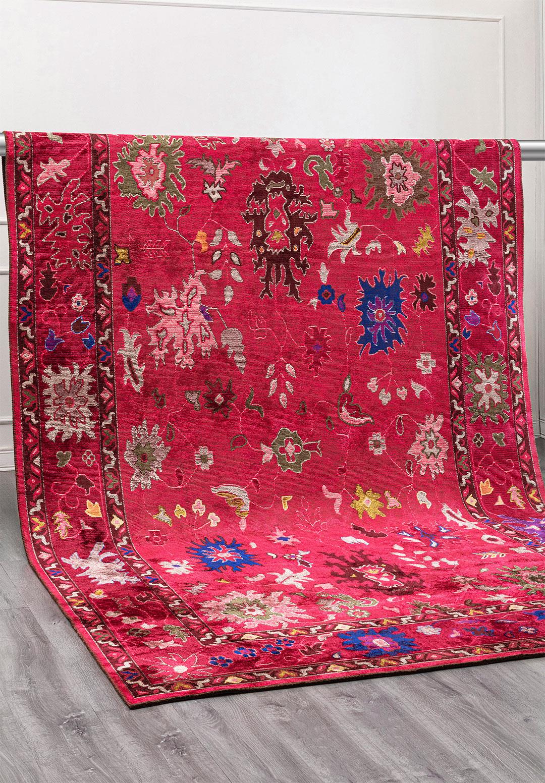 VIVIENNE FUSCHIA - CHERRY - SAX BLUE - LIGHT CREAM - KHAKI - YELLOW RUG
