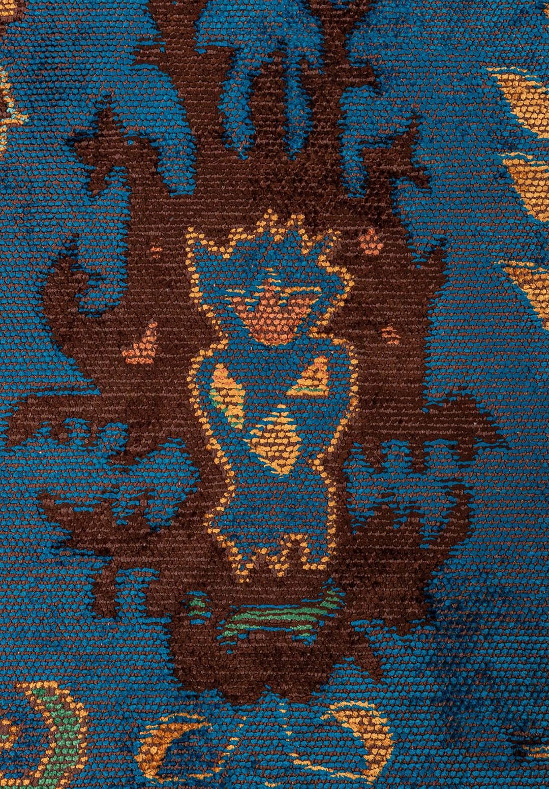 VIVIENNE CYAN - DARK BROWN - TURQUOISE - MUSTARD - GRASS GREEN - TERRA RUG