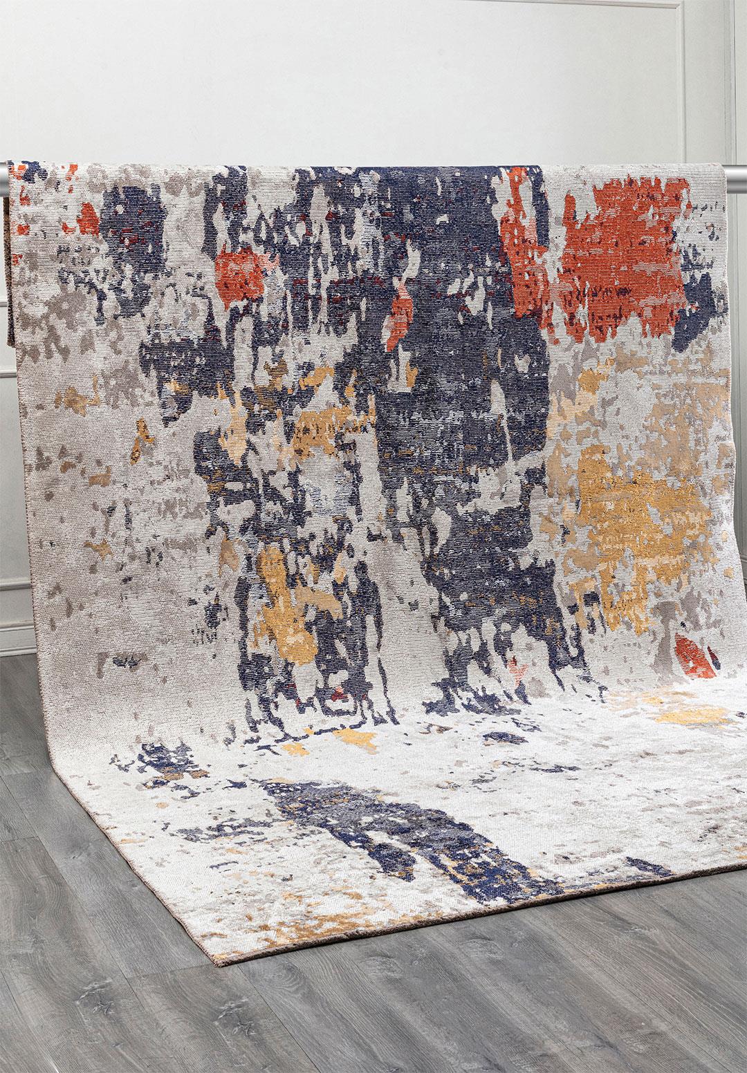 BLAST WHITE - GOLD - GREY - DARK NAVY - RUST RUG