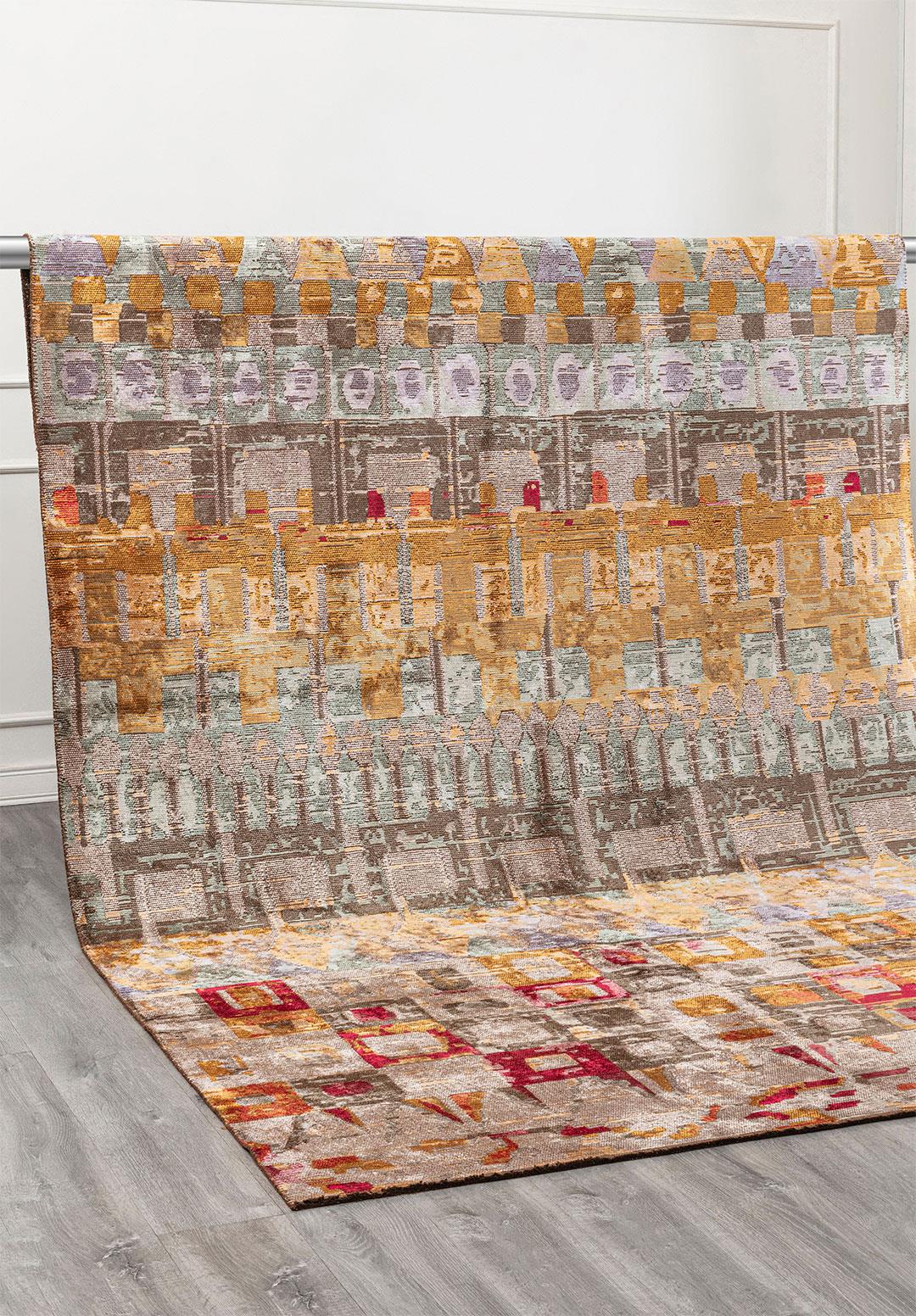 VISTA LIGHT CREAM - RIVER GREEN - MUSTARD - KHAKI - MAGENTA - LILAC RUG