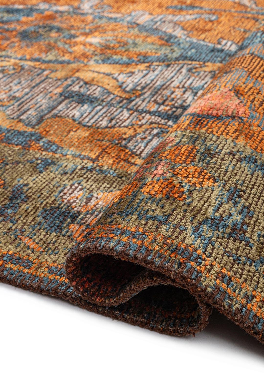 BARON ORANGE - GREEN - BEIGE - PETROL - CORAL RUG