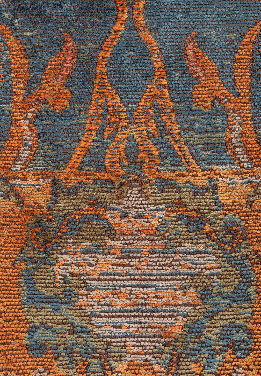 BARON ORANGE - GREEN - BEIGE - PETROL - CORAL RUG