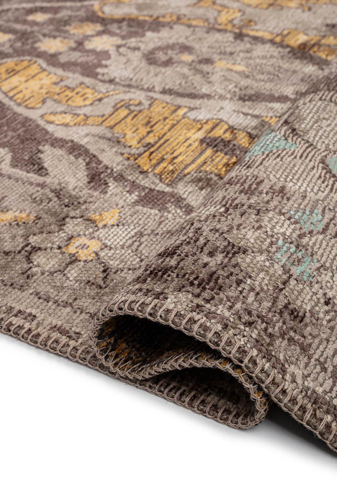 BARON BEIGE - NOUGAT - GOLD - DARK MINK - RIVER GREEN RUG