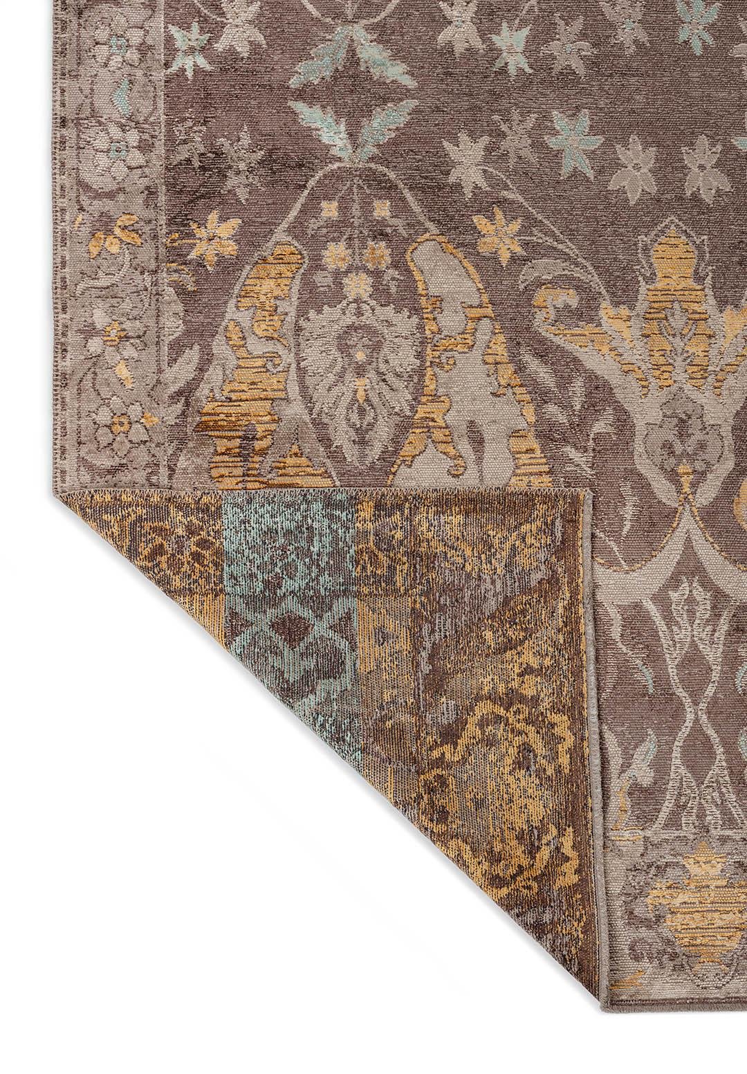 BARON BEIGE - NOUGAT - GOLD - DARK MINK - RIVER GREEN RUG