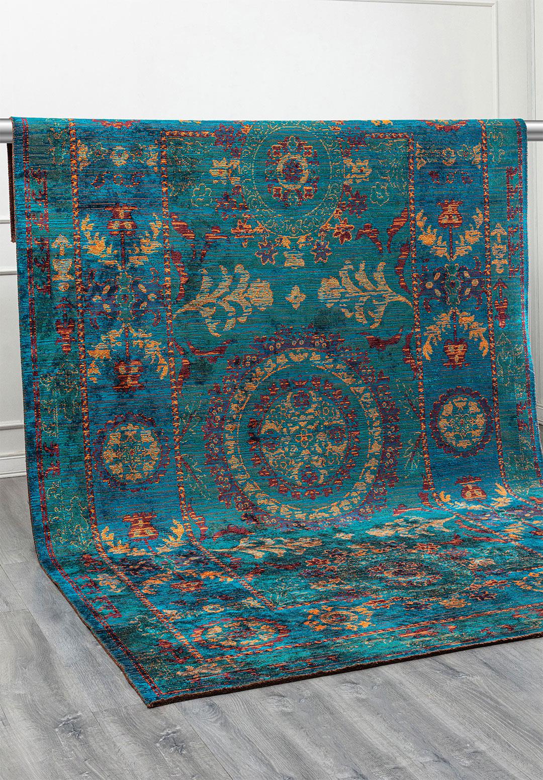 PALACE ORANGE - CHERRY - DARK TURQUOISE - CYAN RUG