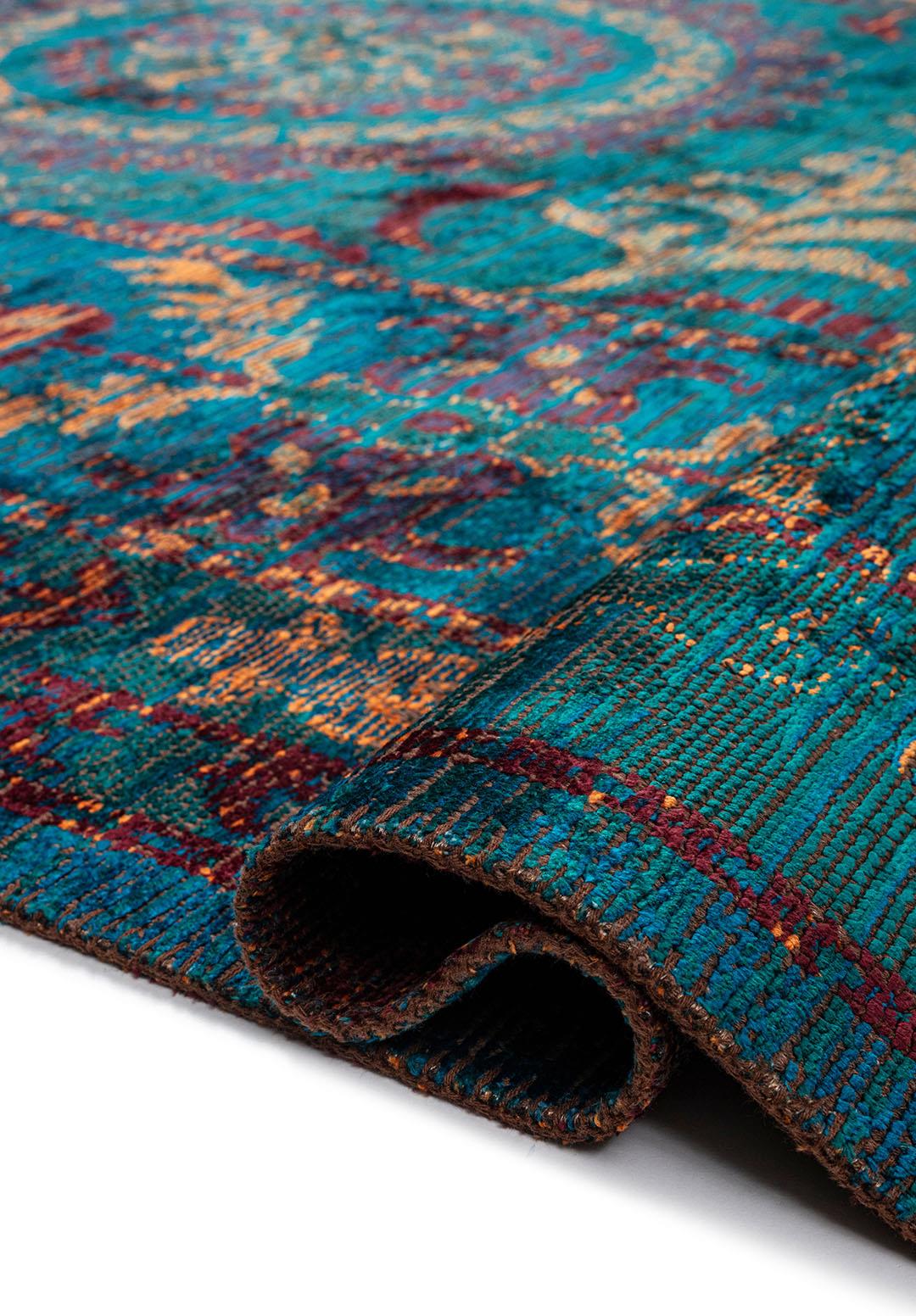 PALACE ORANGE - CHERRY - DARK TURQUOISE - CYAN RUG