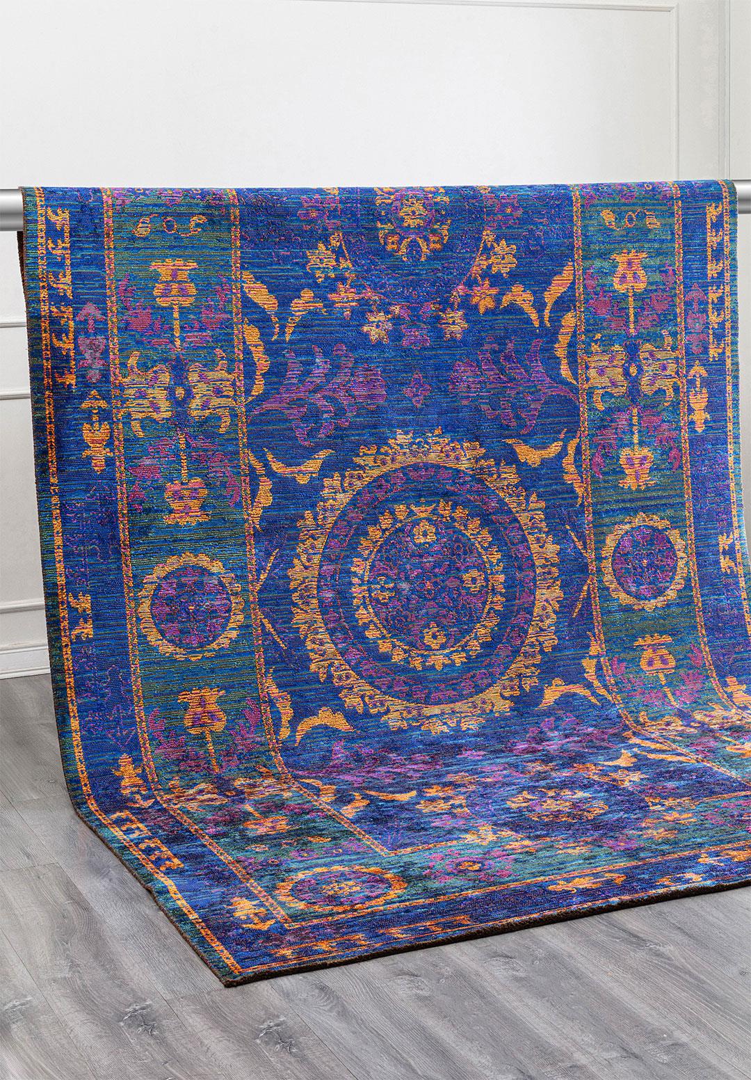 PALACE PURPLE - ORANGE - SAXON BLUE - DARK GREEN RUG