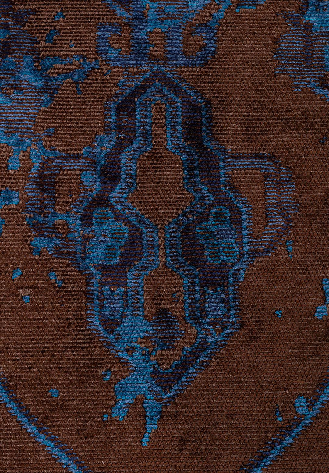 MONARCH ERA NAVY BLUE - CYAN - DARK NAVY - DARK BROWN RUG