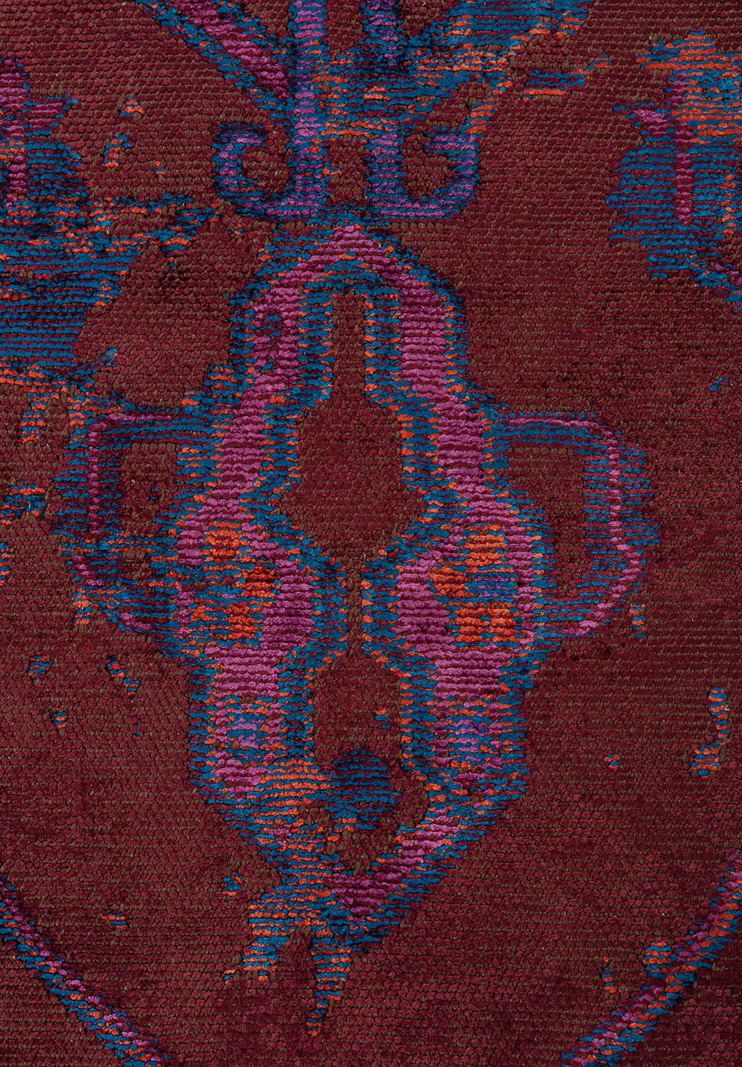 MONARCH ERA CYAN - RUST - PURPLE - CHERRY RUG