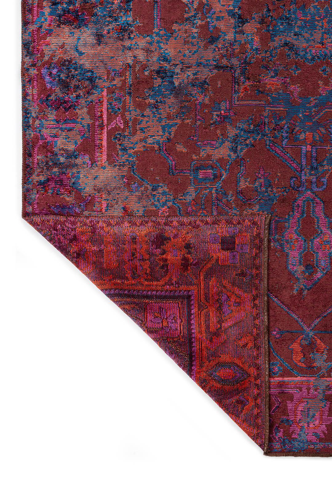 MONARCH ERA CYAN - RUST - PURPLE - CHERRY RUG