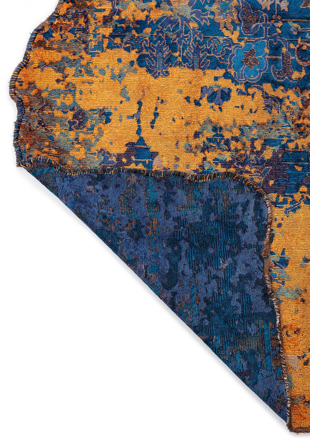 SPLENDOR ERA ORANGE - CYAN - DARK NAVY - NAVY BLUE RUG