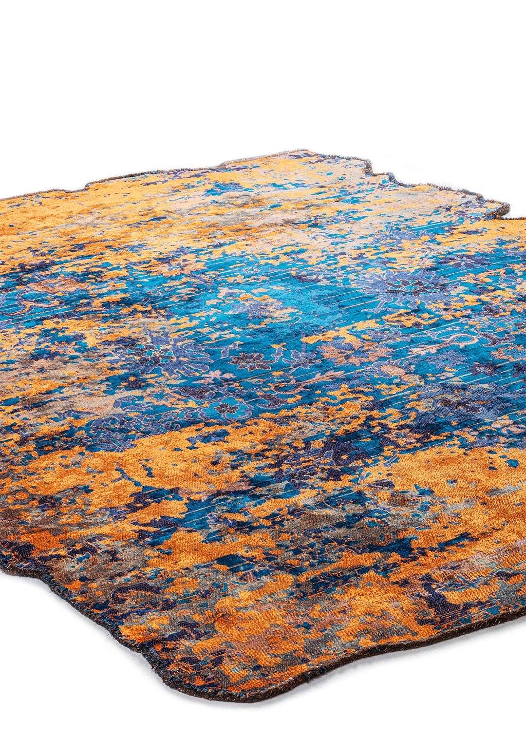 SPLENDOR ERA ORANGE - CYAN - DARK NAVY - NAVY BLUE RUG