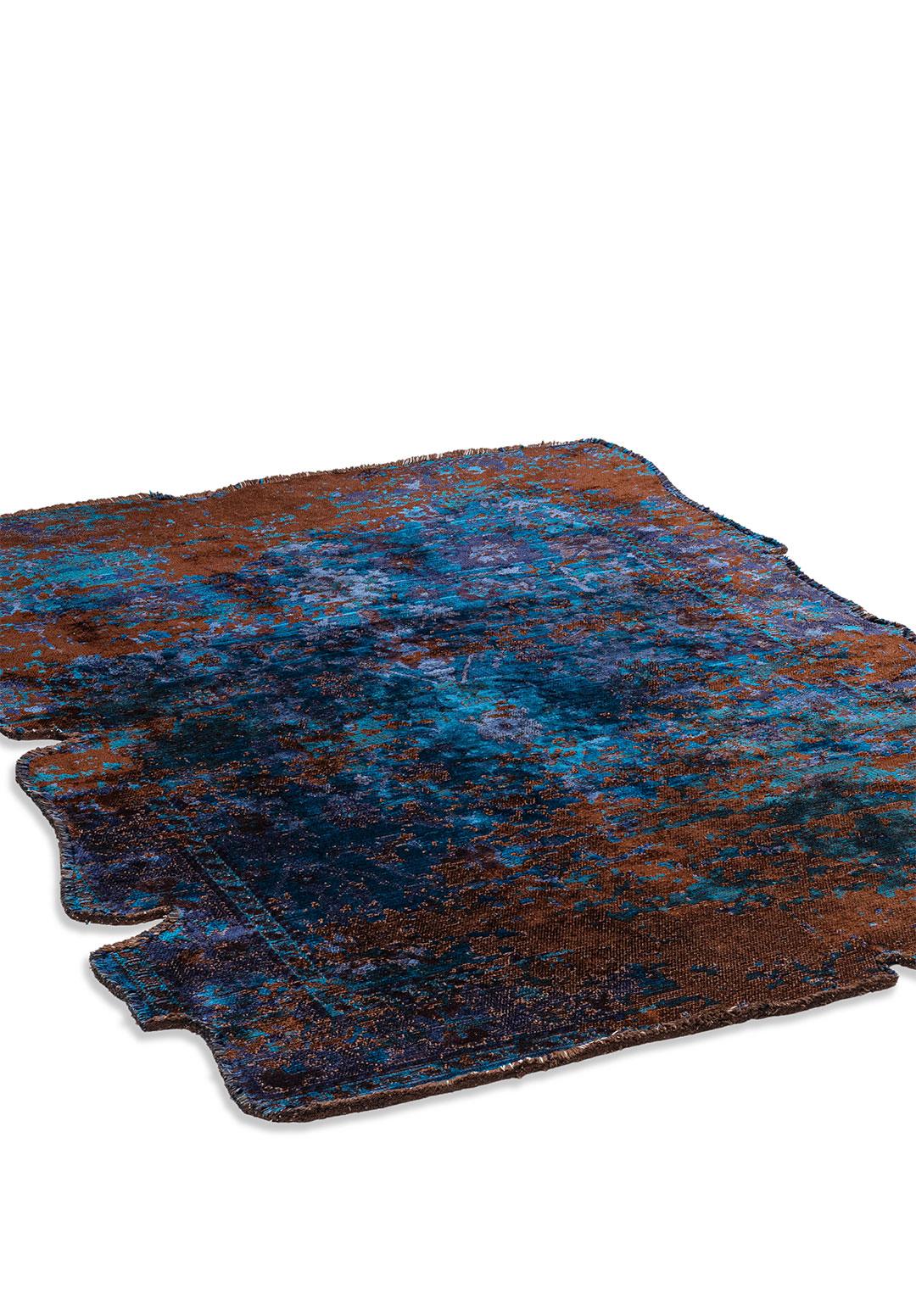 SPLENDOR ERA DARK BROWN - CYAN - DARK NAVY - NAVY BLUE RUG