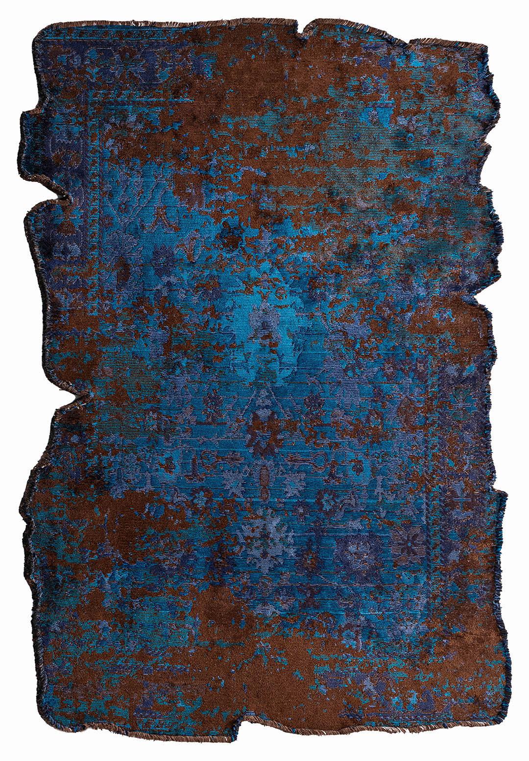 SPLENDOR ERA DARK BROWN - CYAN - DARK NAVY - NAVY BLUE RUG