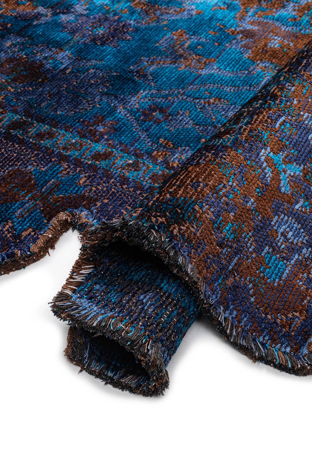 SPLENDOR ERA DARK BROWN - CYAN - DARK NAVY - NAVY BLUE RUG