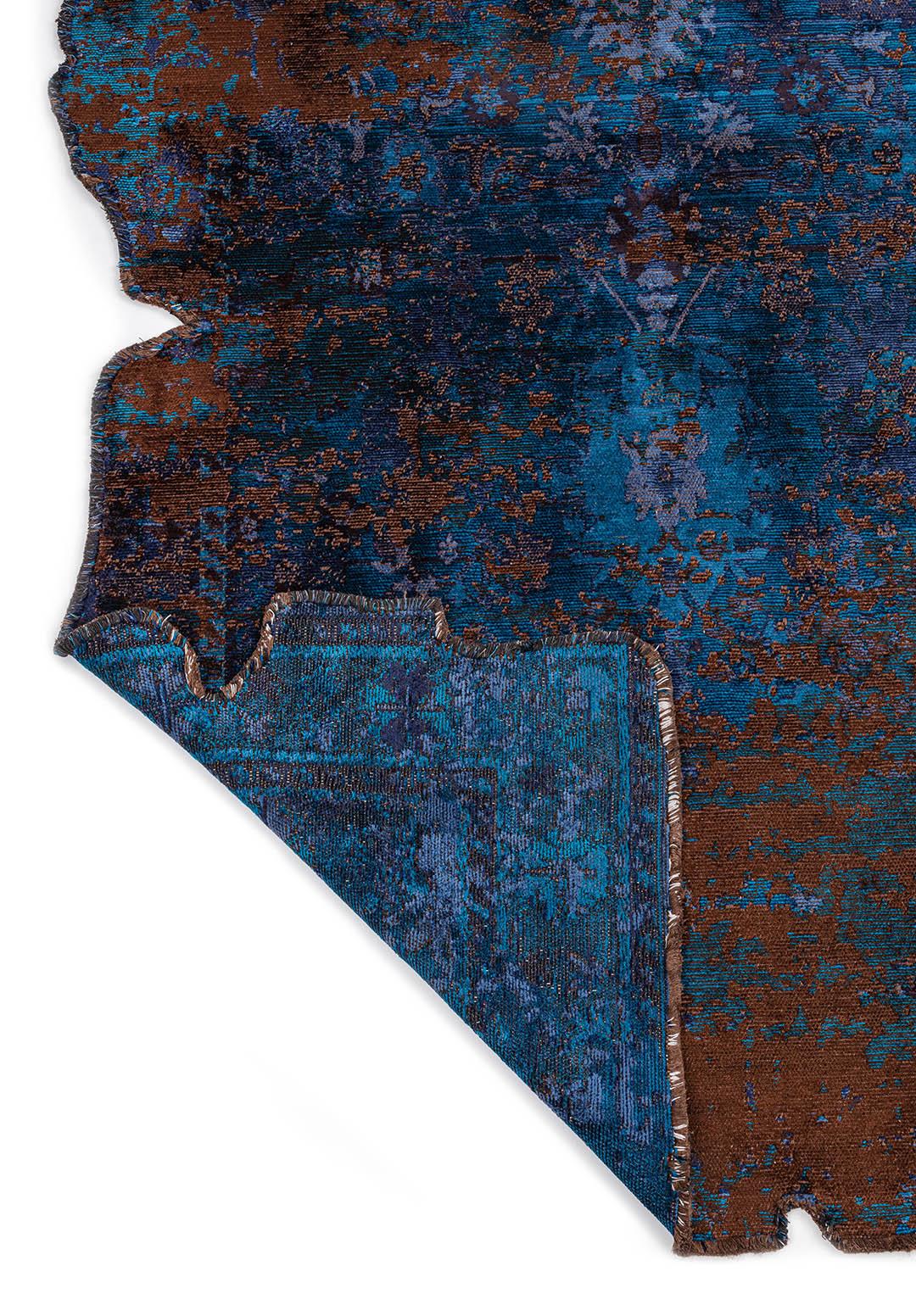 SPLENDOR ERA DARK BROWN - CYAN - DARK NAVY - NAVY BLUE RUG