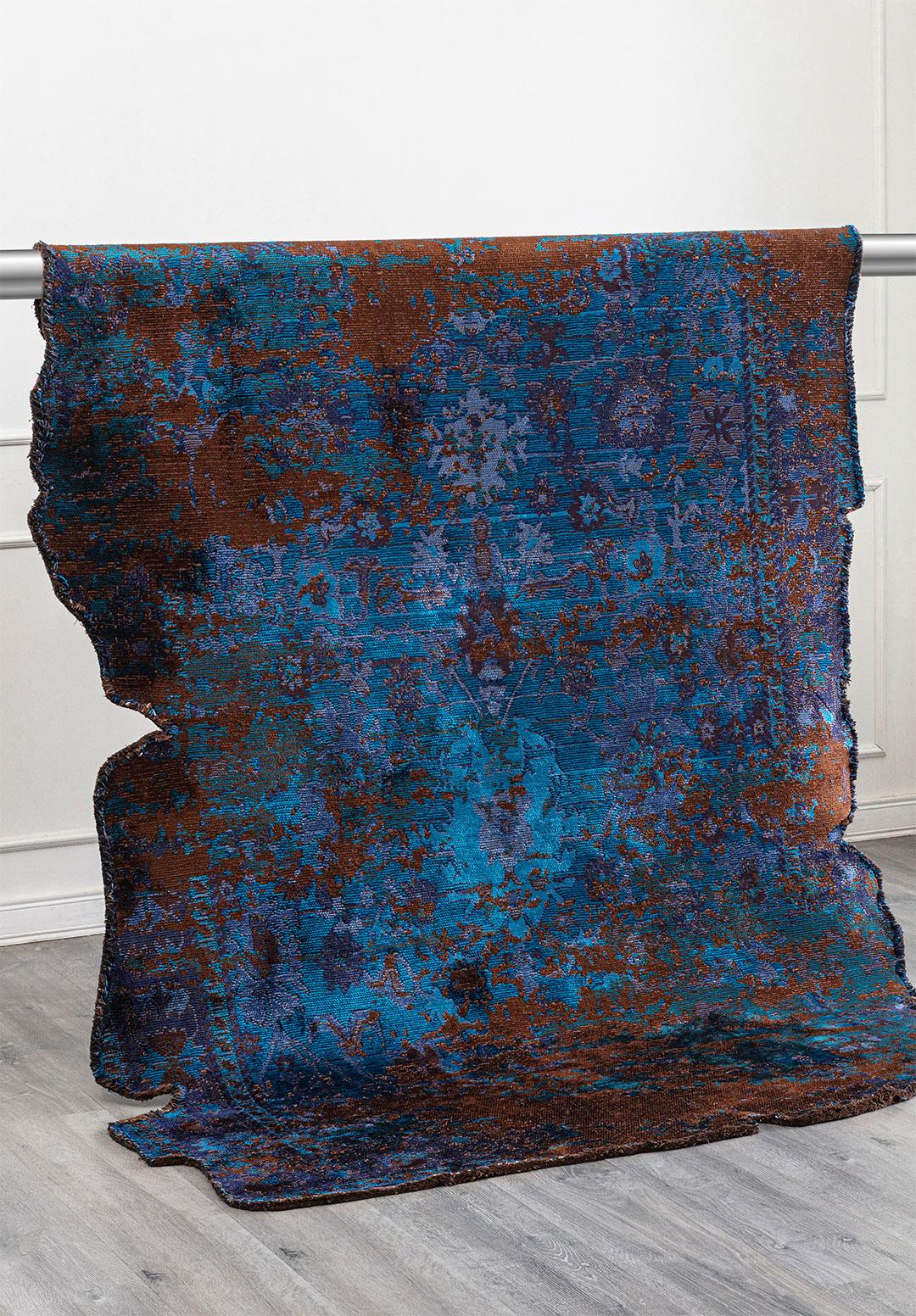 SPLENDOR ERA DARK BROWN - CYAN - DARK NAVY - NAVY BLUE RUG