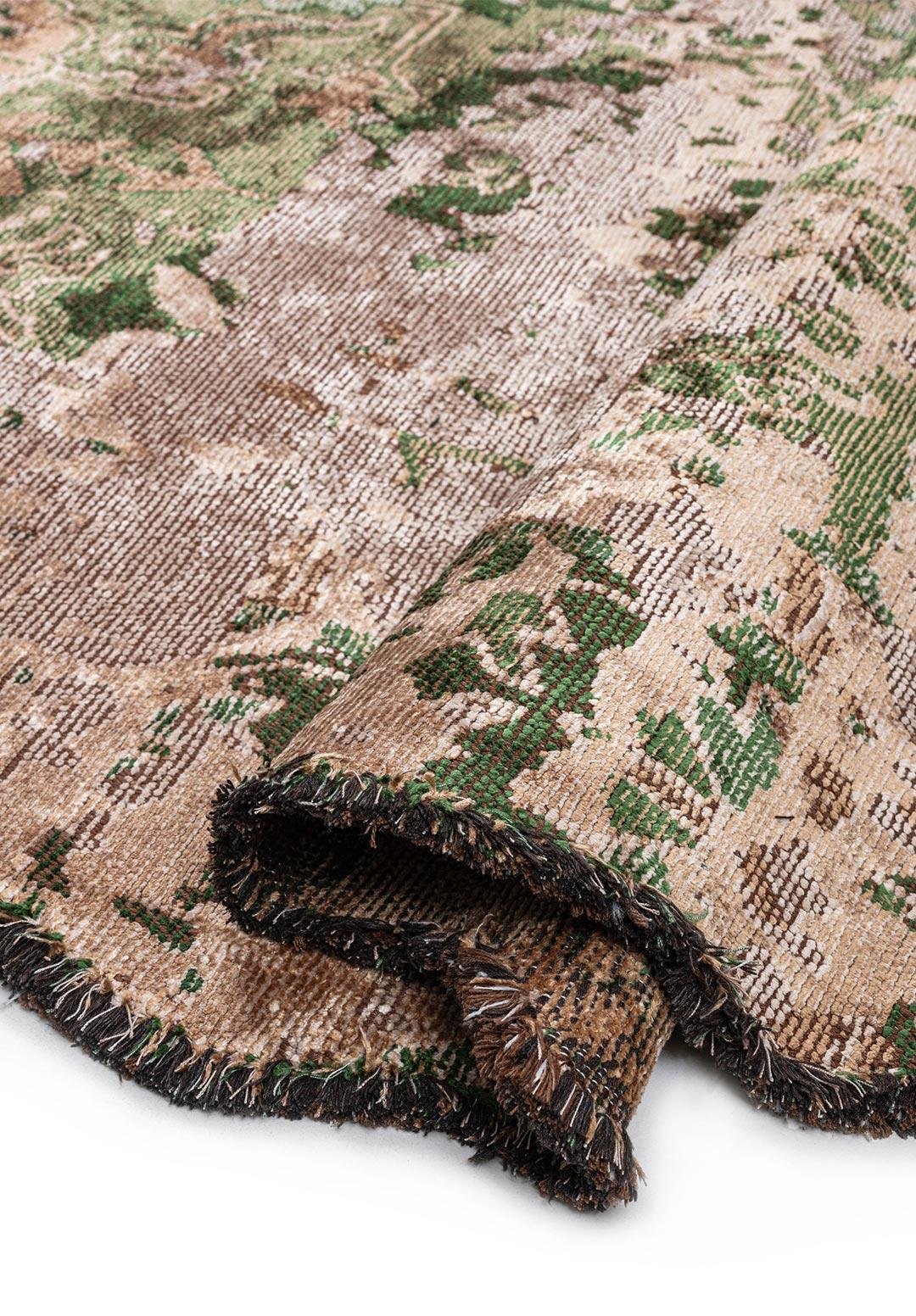 SPLENDOR ERA LIGHT CREAM - DARK BEIGE - FOREST GREEN - DARK BEIGE RUG