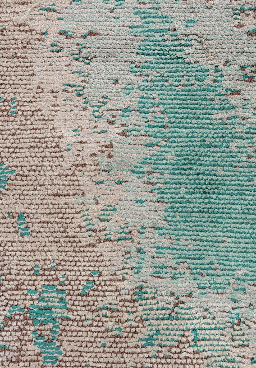 MIST RIVER GREEN - BEIGE - DARK GREEN - STONE RUG