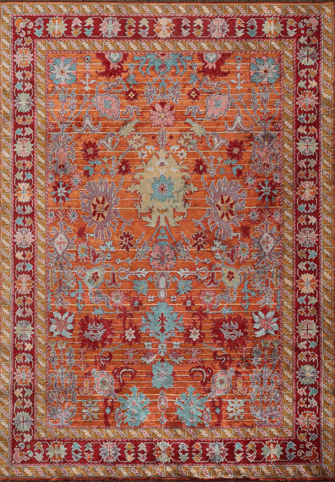 SPLENDOR BONE - MUSTARD - RED - TURQUOISE RUG