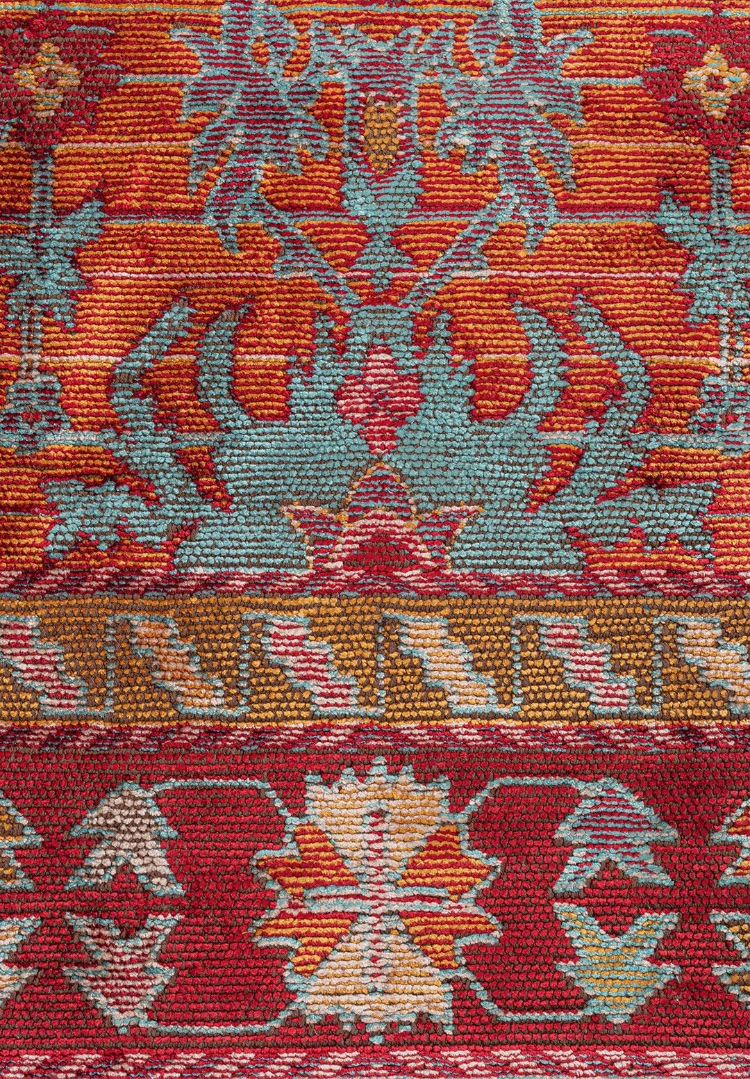 SPLENDOR BONE - MUSTARD - RED - TURQUOISE RUG