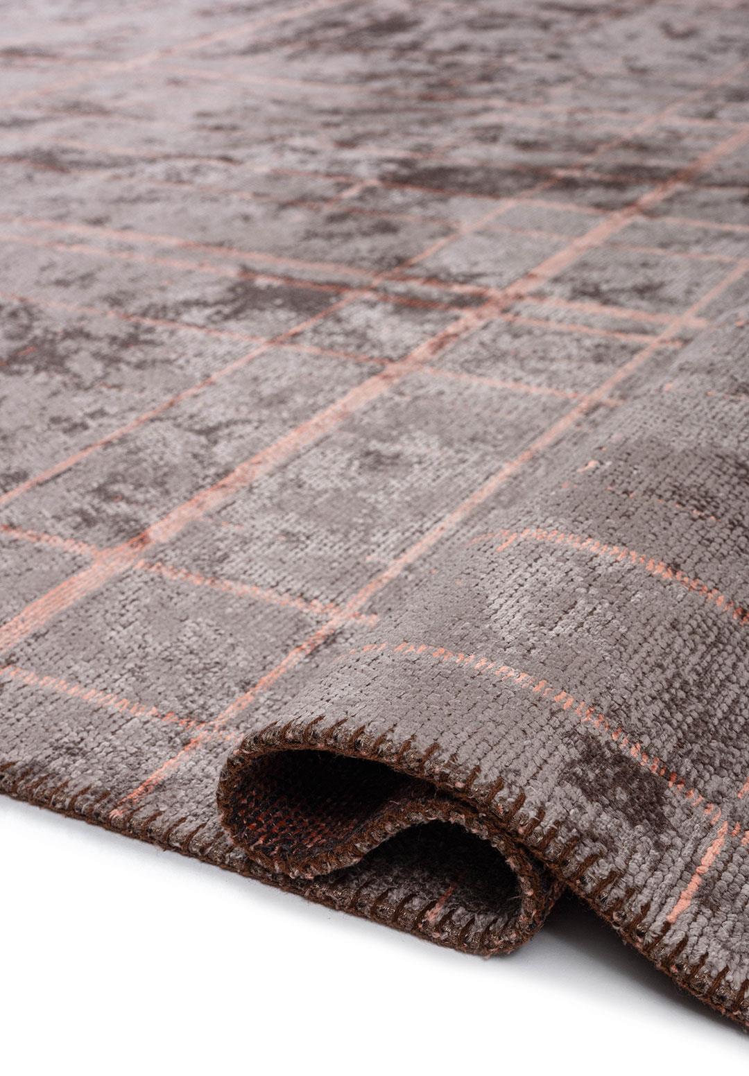 NEO LIGHT CORAL - DARK GREY RUG