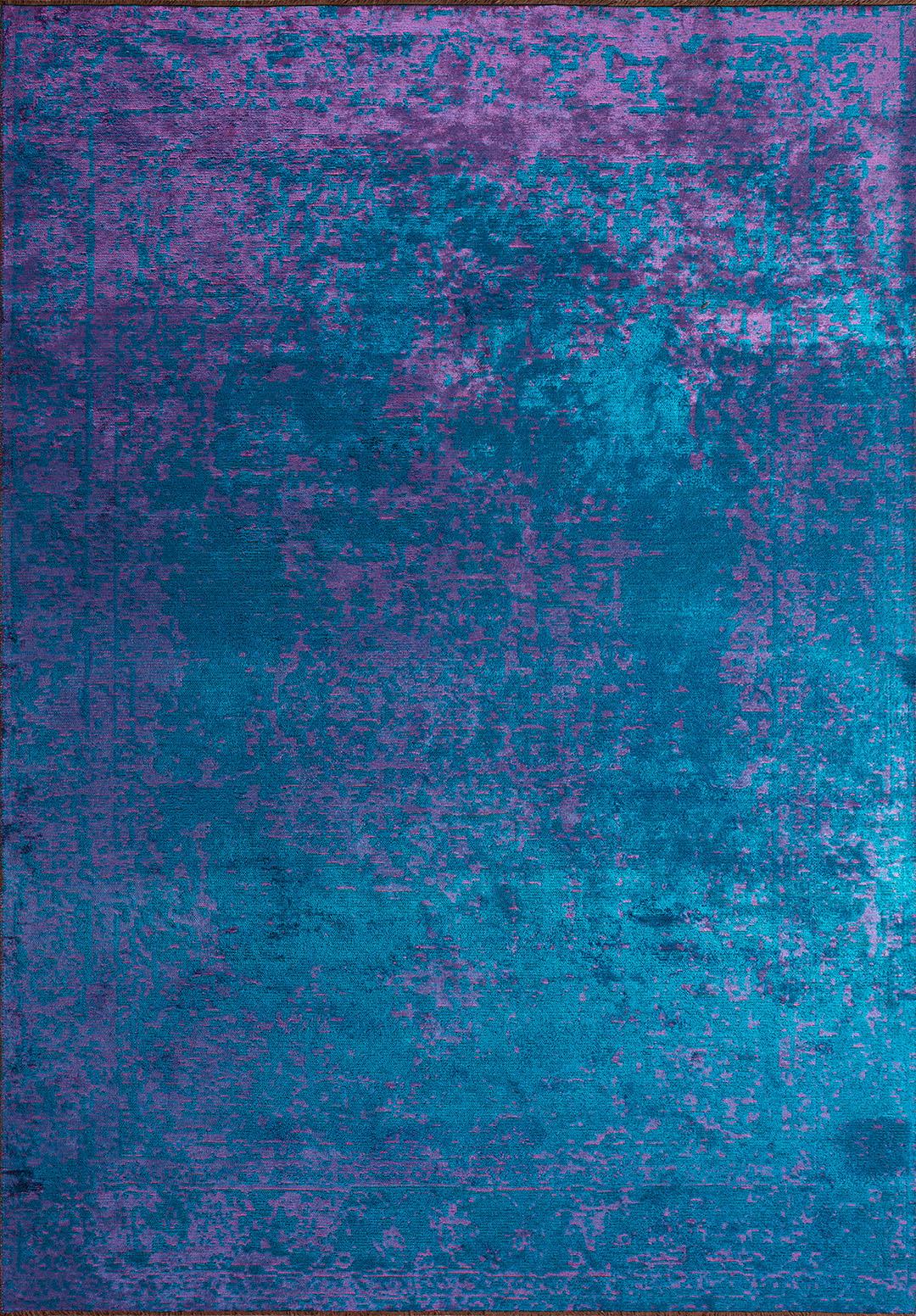 MEDALLION PURPLE - CYAN RUG