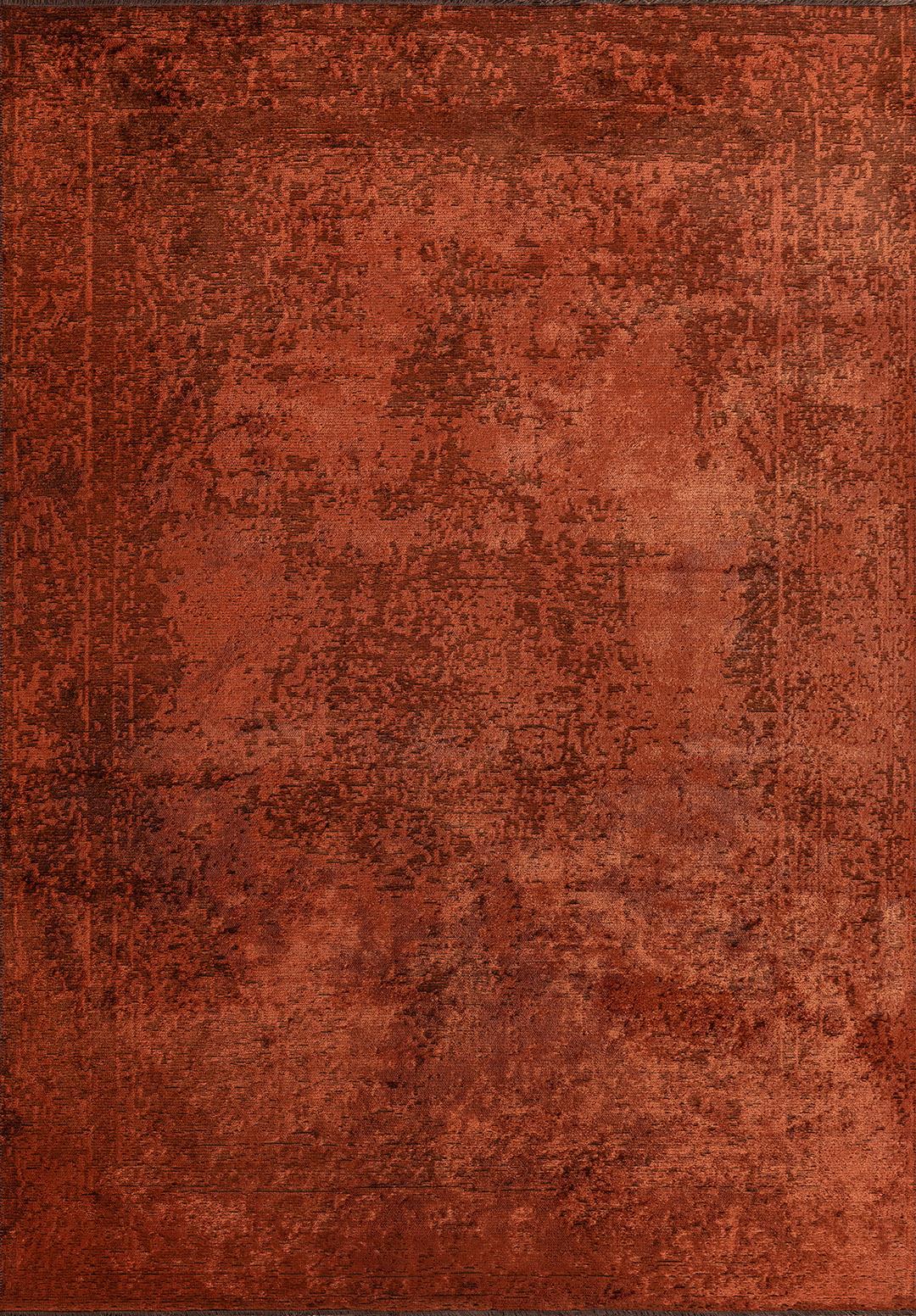 MEDALLION DARK BROWN - RUST RUG