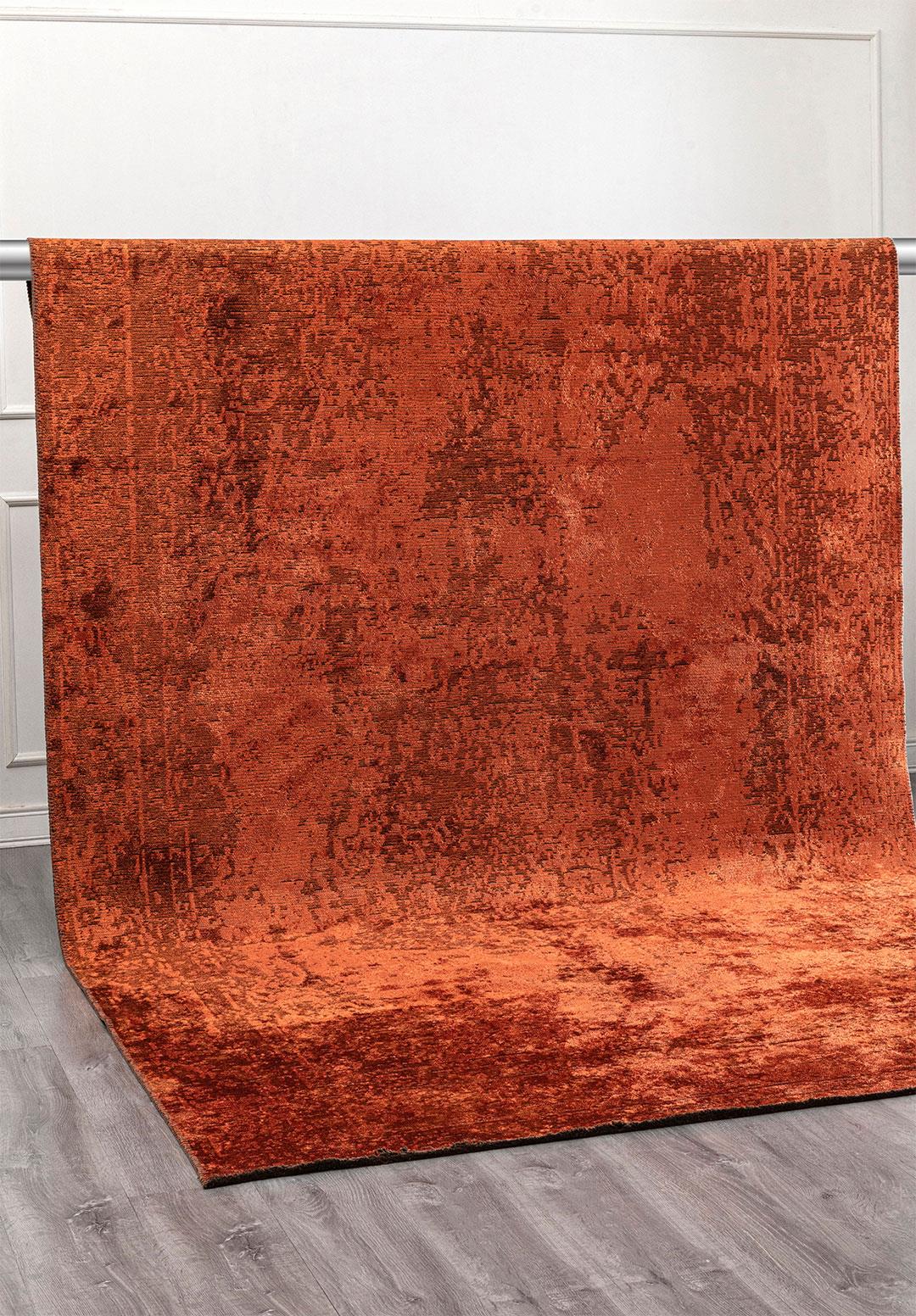 MEDALLION DARK BROWN - RUST RUG