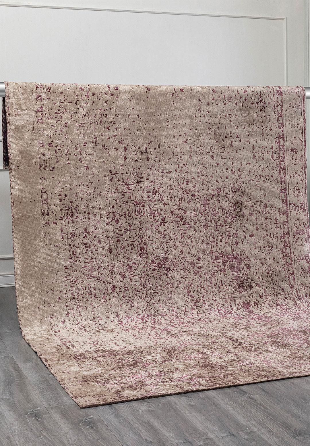 HERITAGE DARK DAMSON - BEIGE RUG