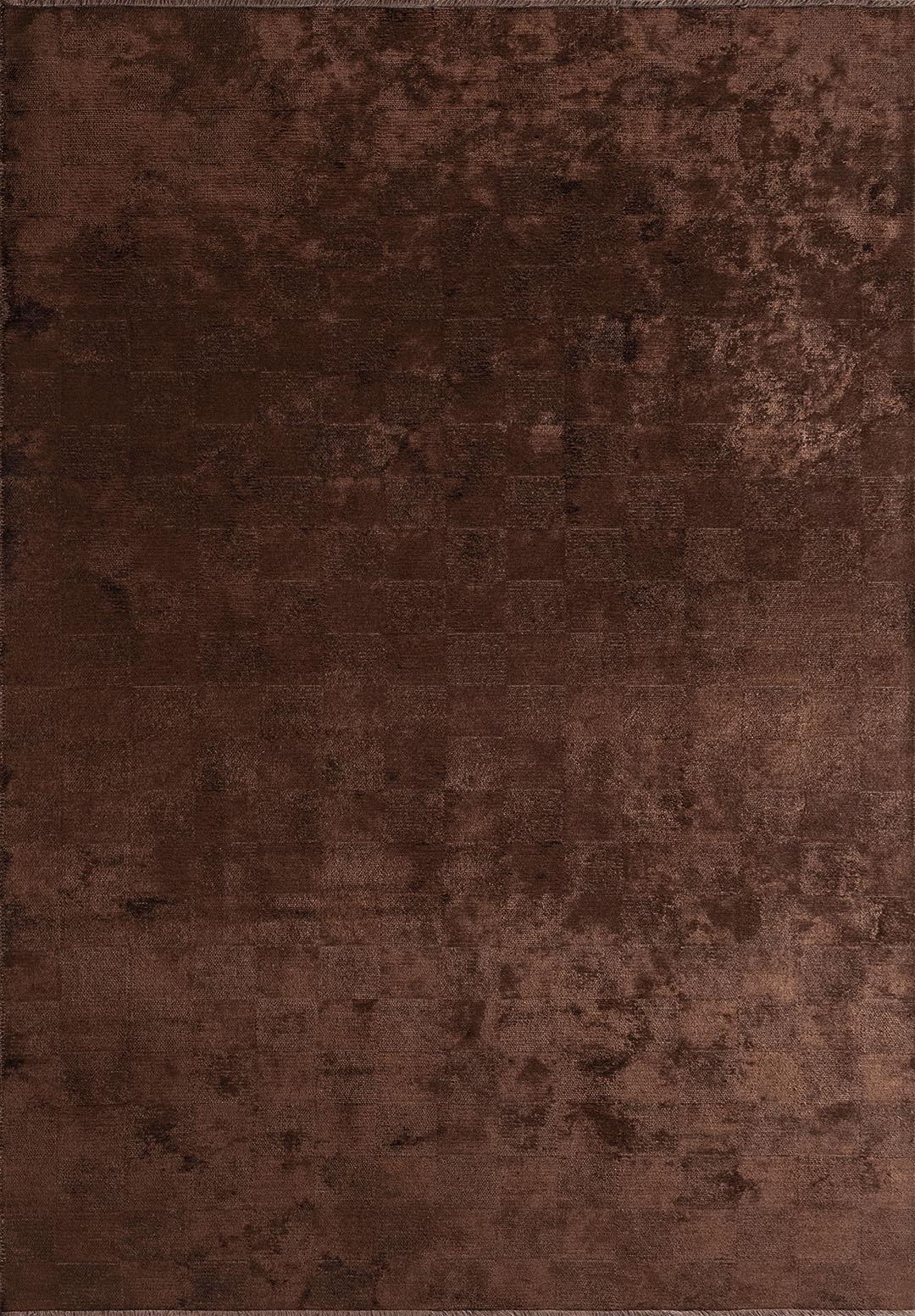 CHECKERS DARK BROWN RUG