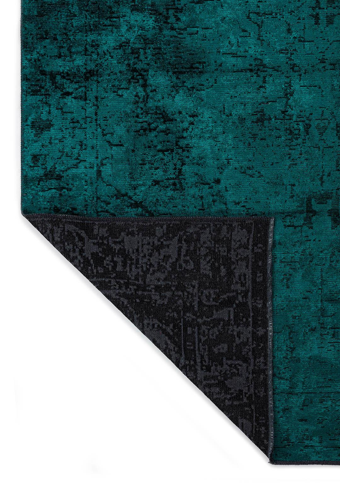 IVY BLACK - DARK TURQUOISE RUG