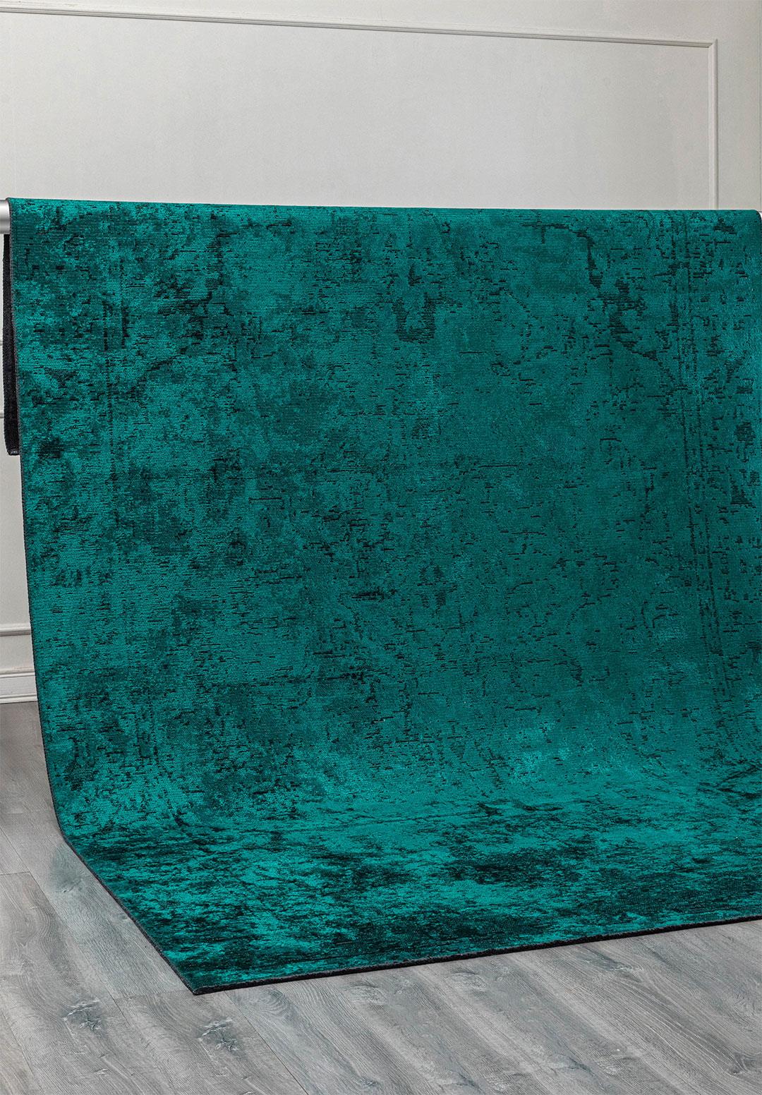 IVY BLACK - DARK TURQUOISE RUG