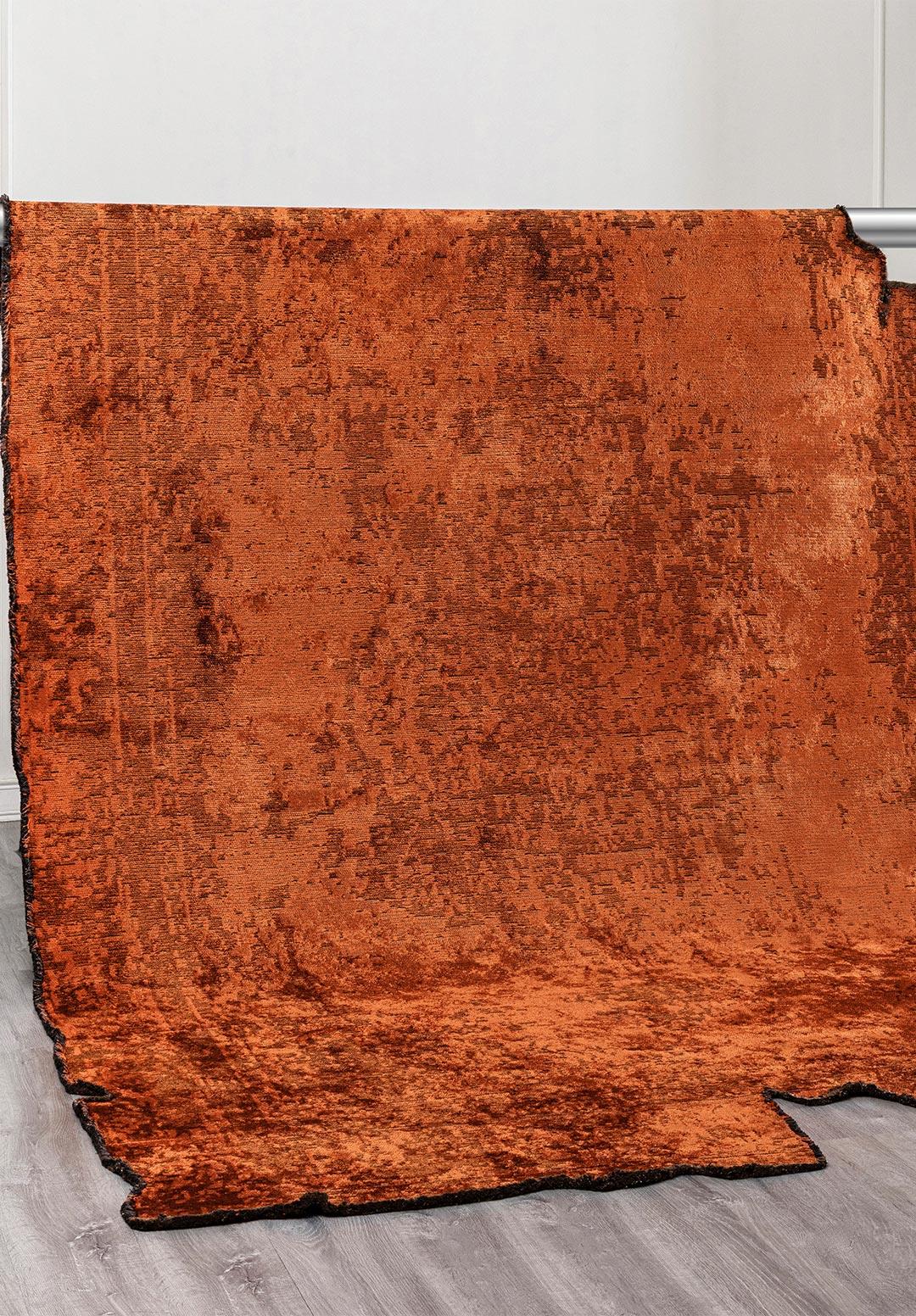 MEDALLION DARK BROWN - RUST RUG