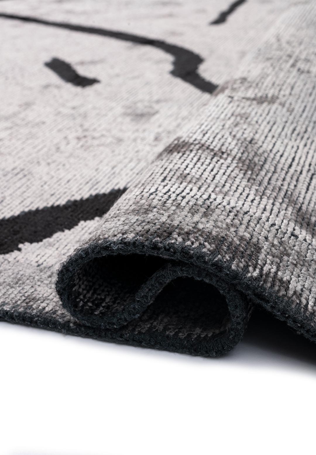 CHELSEA BLACK - LIGHT CREAM - GREY RUG
