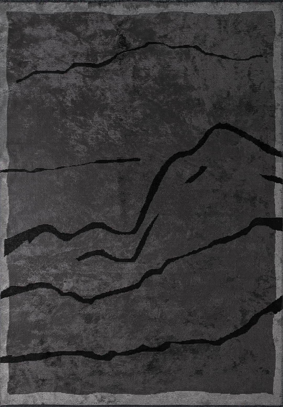 CHELSEA BLACK - CHARCOAL - GREY RUG - 1