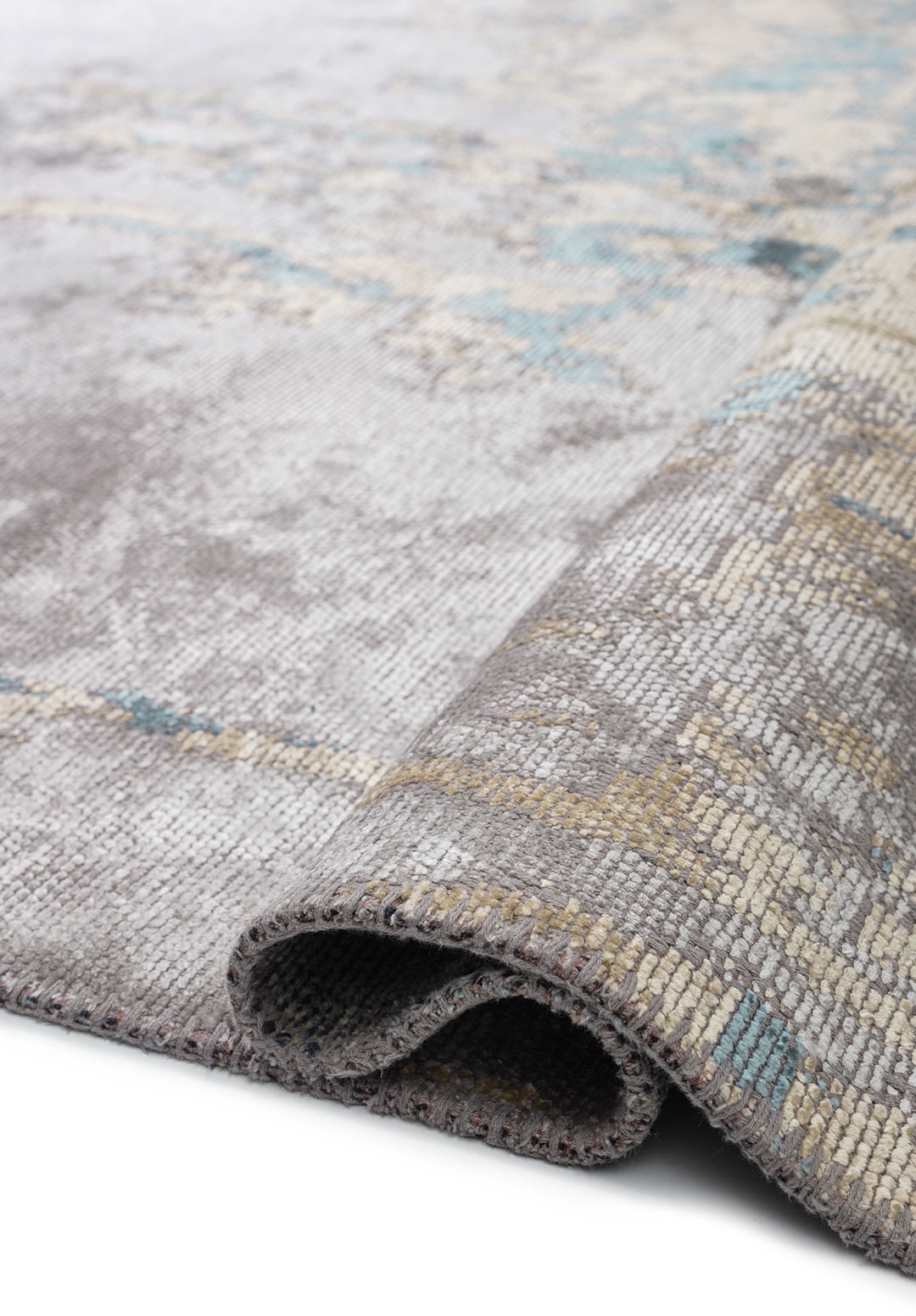 ATHENS LIGHT GREY - CREAM - BLUE RUG - 2