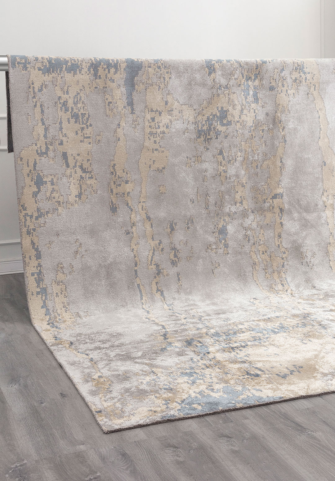 ATHENS LIGHT GREY - CREAM - BLUE RUG - 4