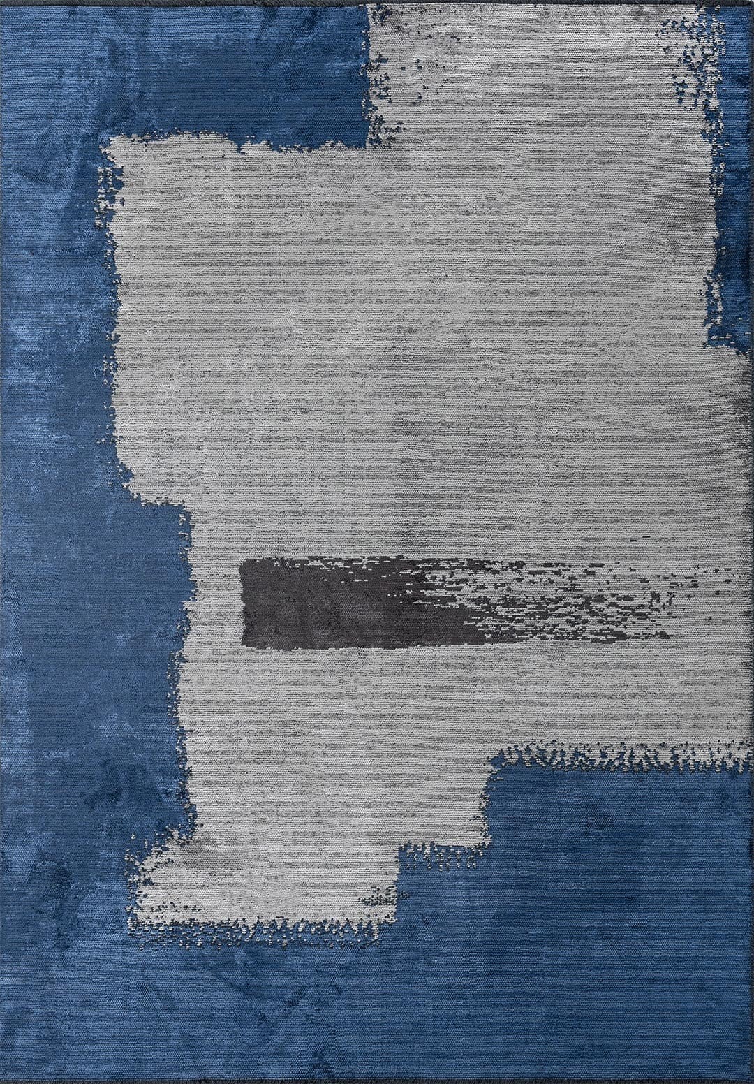 MALAGA NAVY BLUE - CHARCOAL - LIGHT GREY RUG - 1