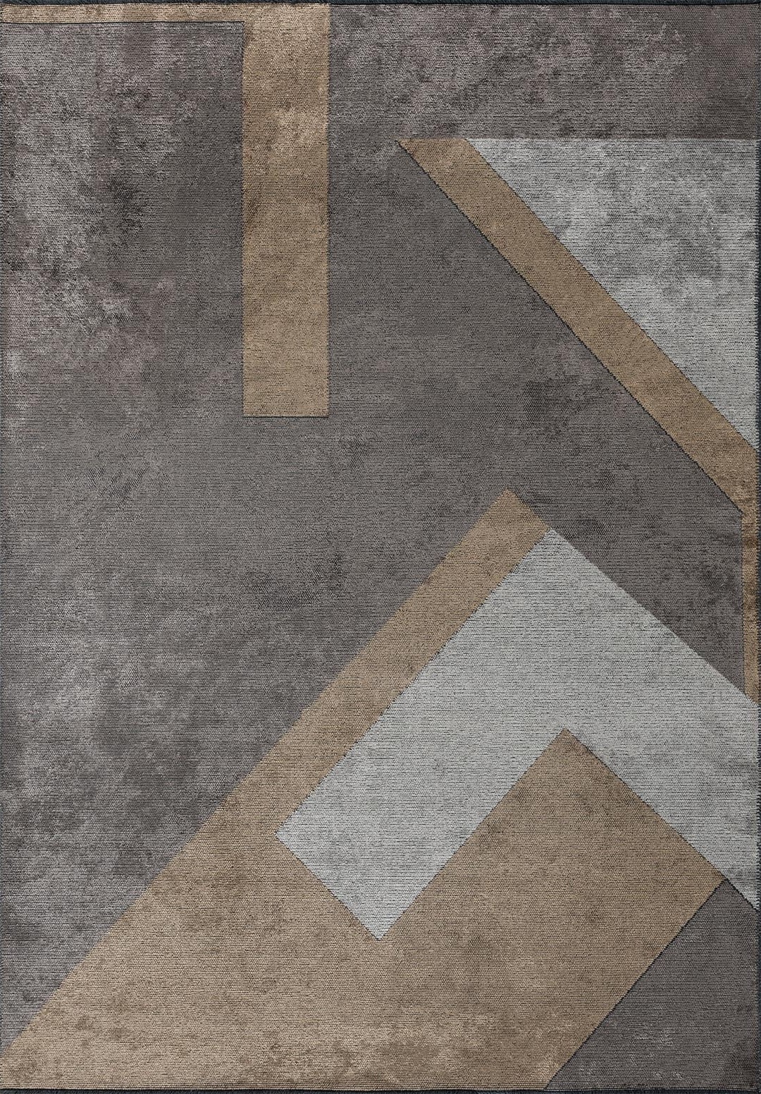 PAMPLONA DARK GREY - DARK BEIGE - CREAM RUG - 1